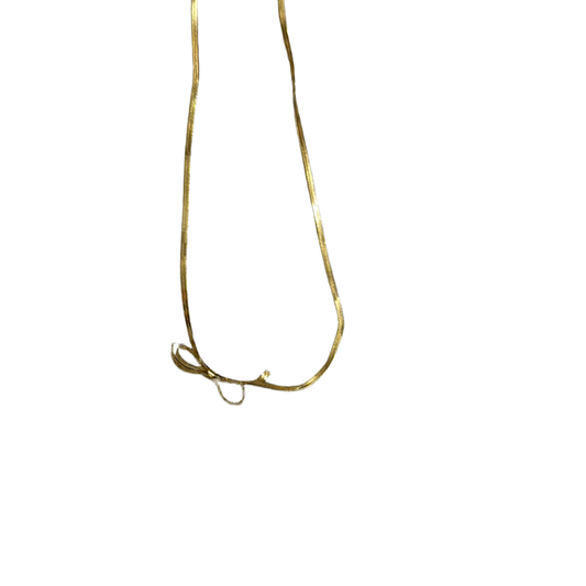 Gold bow necklace