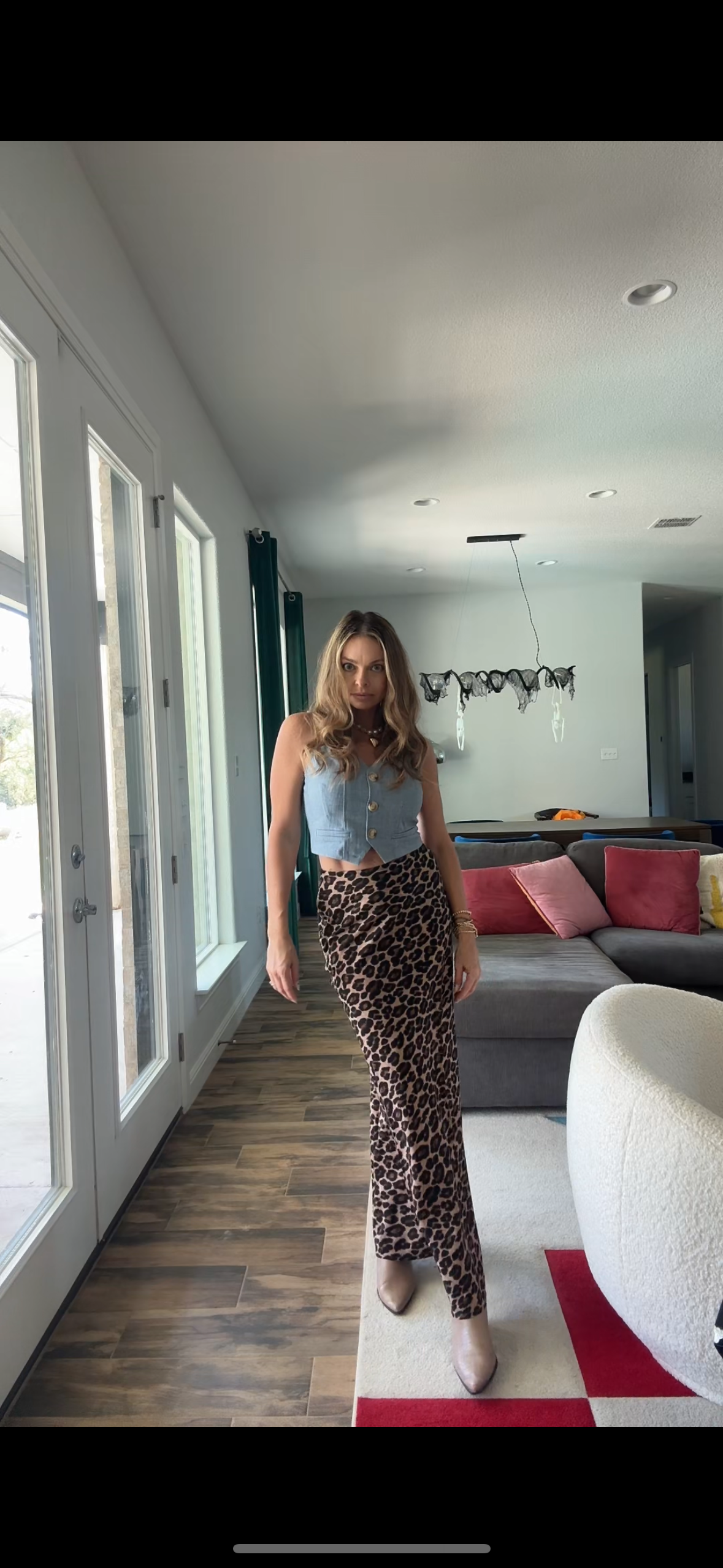 Maxi leopard skirt