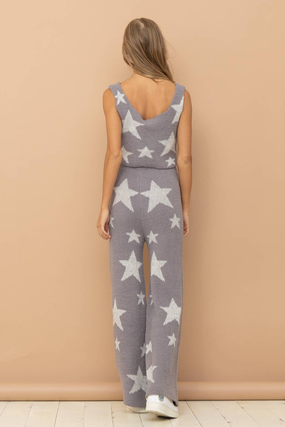 Soft Cozy Star Print Tank Pant Set