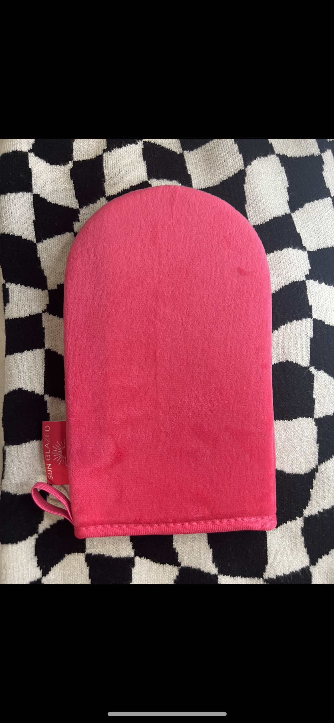 Double-sided velvet mitt